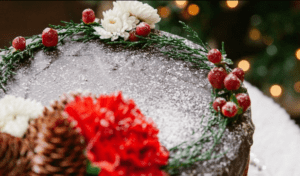 weihnachtlich dekroierter Kuchen aus Kaffee von Ottolina